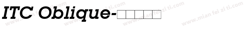 ITC Oblique字体转换